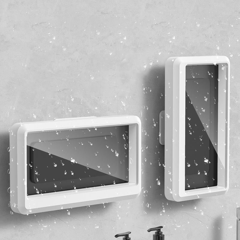360° Rotating Bathroom Phone Case, Wall Mounted Shower Phone Holder, Waterproof Anti-Fog Phone Support Stand for Bathroom Toilet